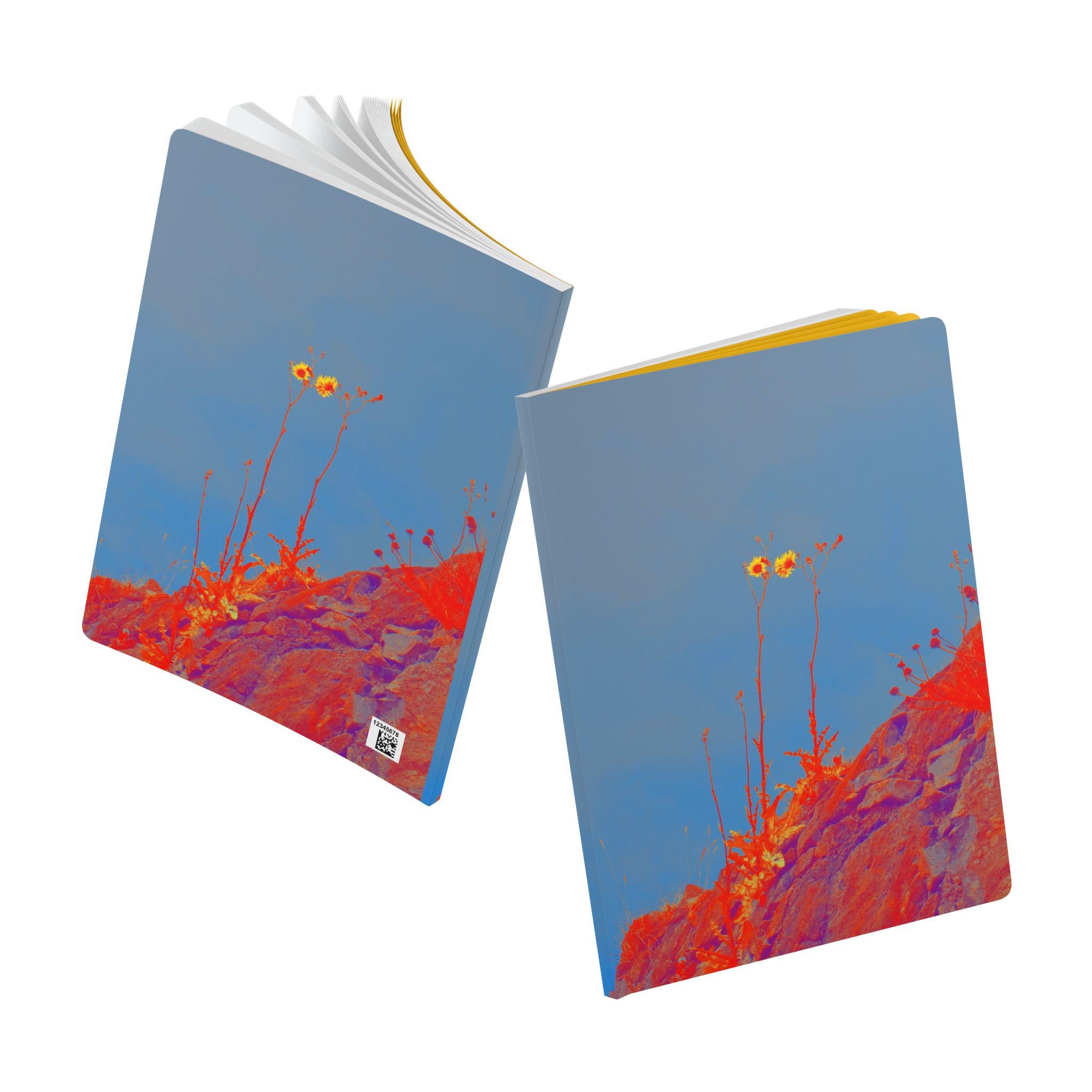 Vibrant Floral Softcover Journal, Artistic Notebook, Gift for Writers, Journaling, Nature Inspired, Eco-Friendly Diary
