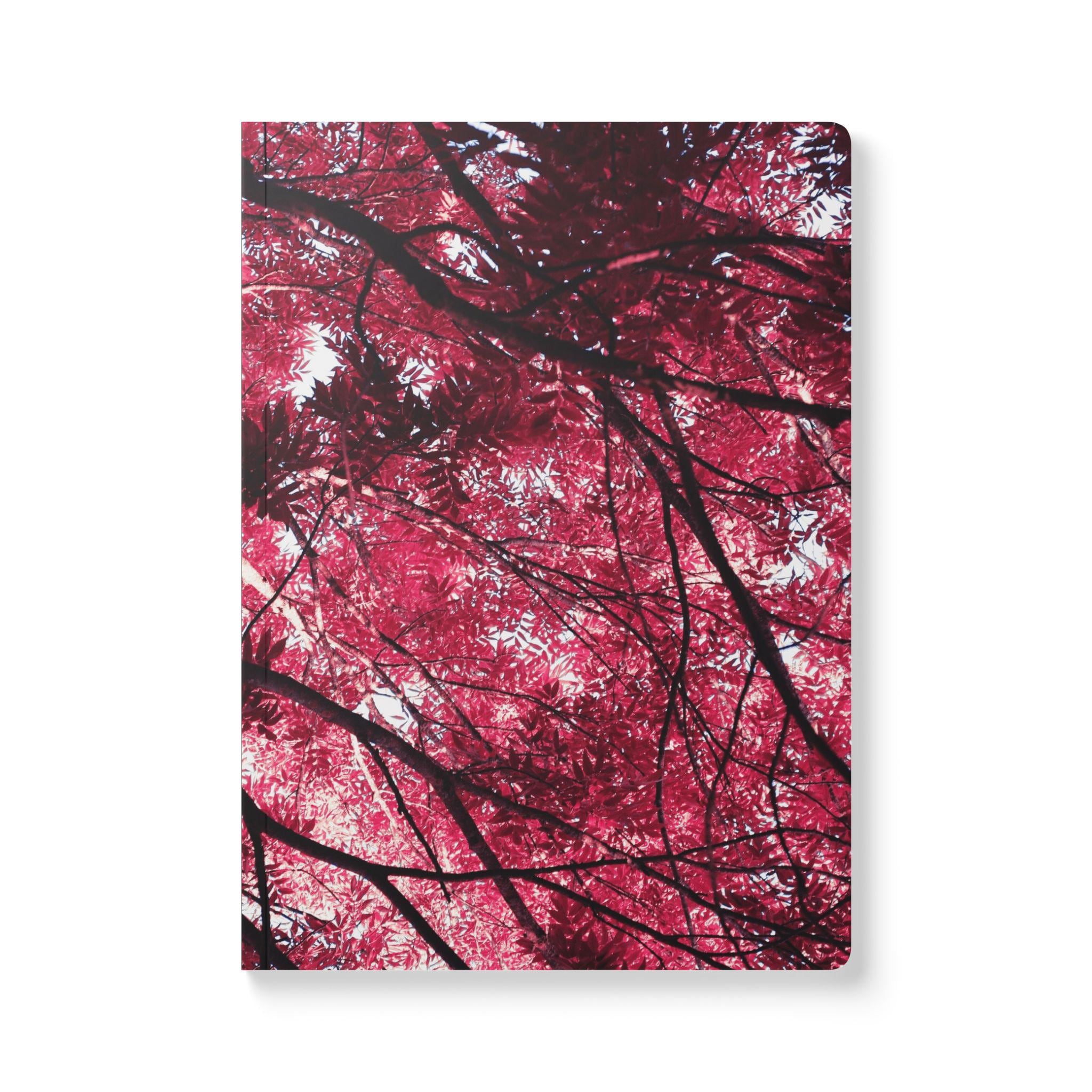 Pink and Black Nature Inspired Softcover Journal. Aesthetic Notebook for Writing. Daily Planner. Organisation tool.
