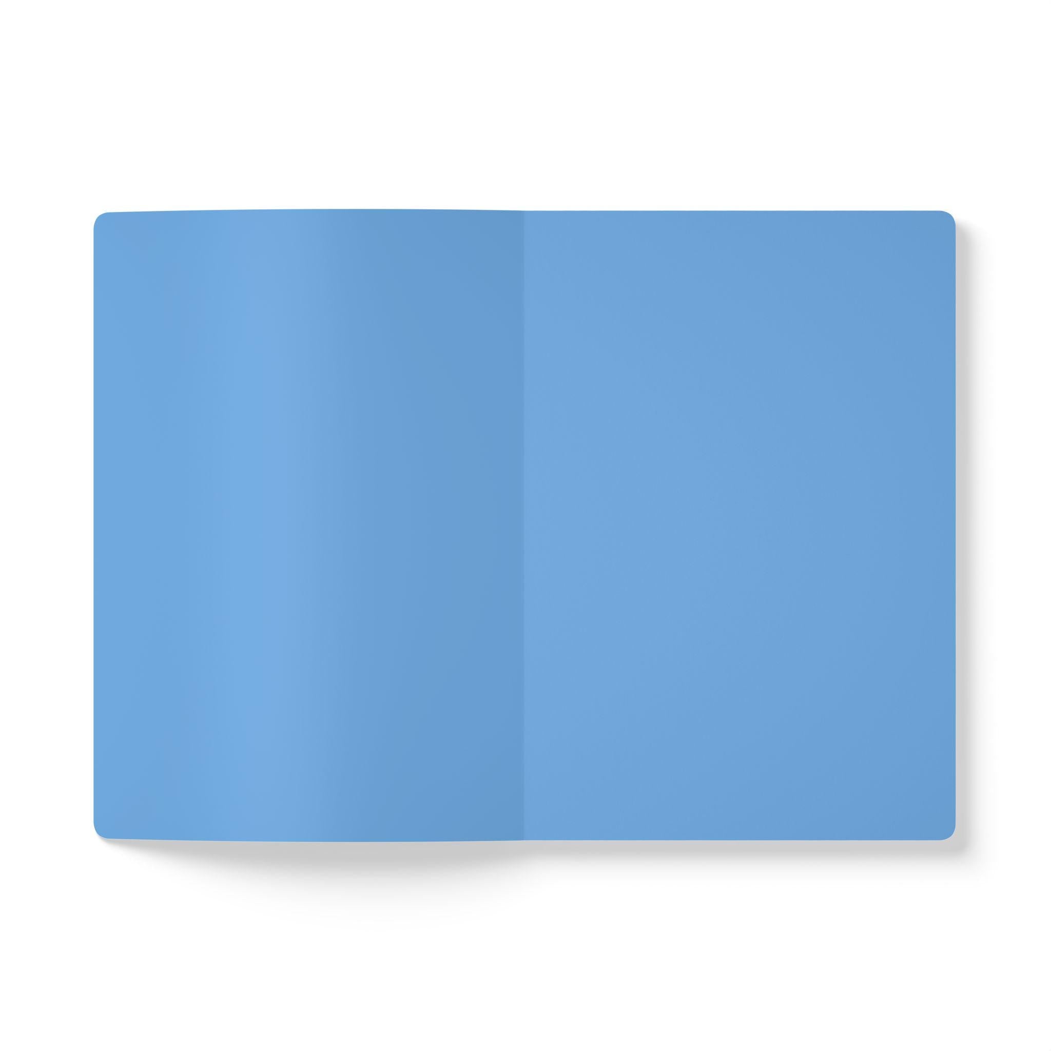 Blue and Purple Journal. Softcover Notebook. Organisation tool. Diary. Blue sheet inlay.
